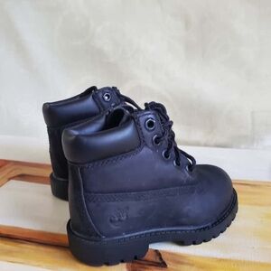 Timberland Black Leather Lace-up Boots Size 6.5
